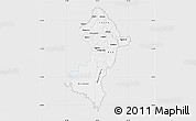 Silver Style Map of Central, single color outside