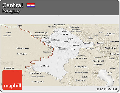 Classic Style Panoramic Map of Central