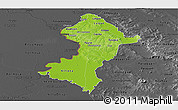 Physical Panoramic Map of Central, darken, desaturated