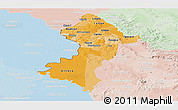 Political Shades Panoramic Map of Central, lighten