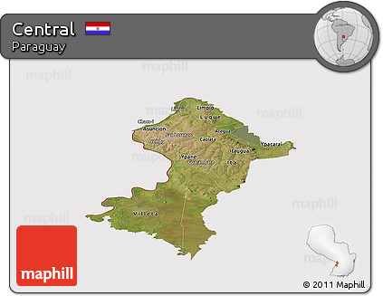 Satellite Panoramic Map of Central, cropped outside