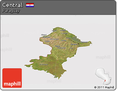 Satellite Panoramic Map of Central, cropped outside