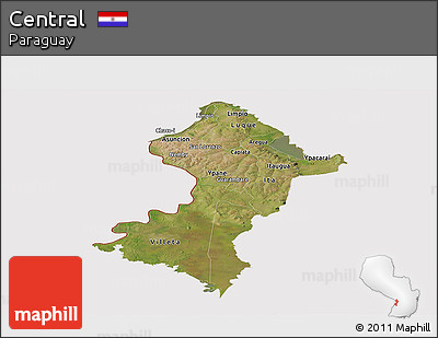 Satellite Panoramic Map of Central, cropped outside