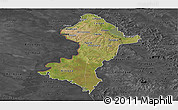 Satellite Panoramic Map of Central, darken, desaturated