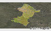 Satellite Panoramic Map of Central, darken, semi-desaturated
