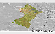 Satellite Panoramic Map of Central, lighten, desaturated