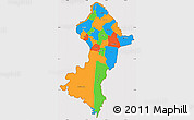 Political Simple Map of Central, cropped outside