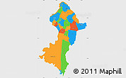 Political Simple Map of Central, single color outside