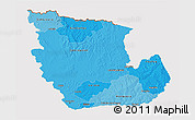 Political Shades 3D Map of Concepcion, cropped outside