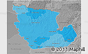 Political Shades 3D Map of Concepcion, desaturated