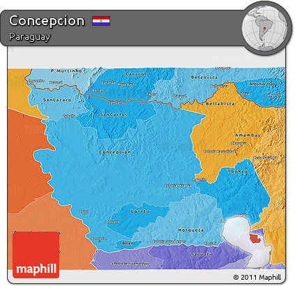 Political Shades 3D Map of Concepcion