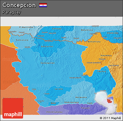 Political Shades 3D Map of Concepcion