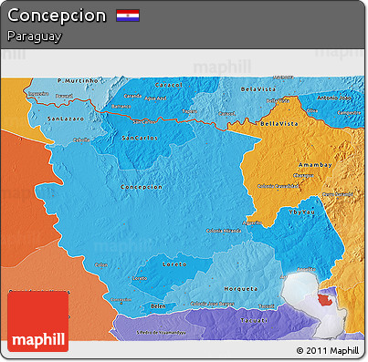 Political Shades 3D Map of Concepcion