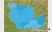 Political Shades 3D Map of Concepcion, satellite outside