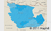 Political Shades 3D Map of Concepcion, shaded relief outside