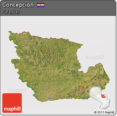 Satellite 3D Map of Concepcion, cropped outside