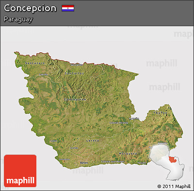 Satellite 3D Map of Concepcion, cropped outside