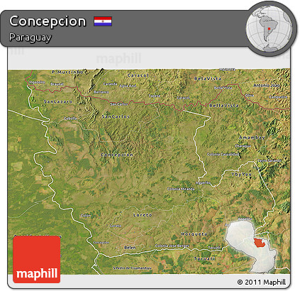 Satellite 3D Map of Concepcion