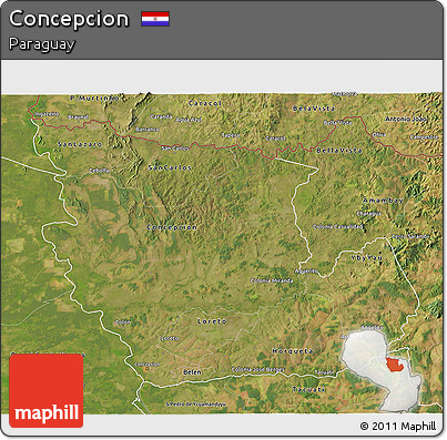 Satellite 3D Map of Concepcion