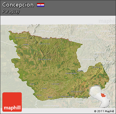 Satellite 3D Map of Concepcion, lighten