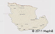 Shaded Relief 3D Map of Concepcion, cropped outside