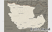 Shaded Relief 3D Map of Concepcion, darken