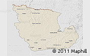 Shaded Relief 3D Map of Concepcion, lighten, desaturated