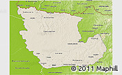 Shaded Relief 3D Map of Concepcion, physical outside