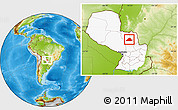 Physical Location Map of Horqueta, highlighted country