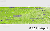 Physical Panoramic Map of Horqueta