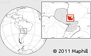 Blank Location Map of Concepcion, highlighted country, within the entire country
