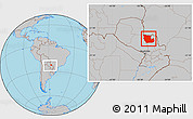 Gray Location Map of Concepcion, within the entire country