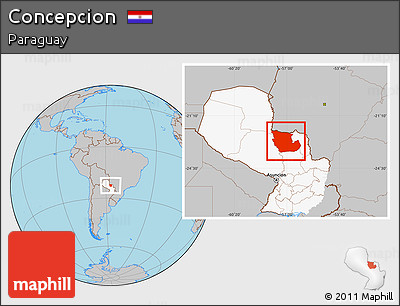 Gray Location Map of Concepcion, highlighted country