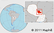 Gray Location Map of Concepcion, highlighted country