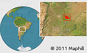 Satellite Location Map of Concepcion, within the entire country