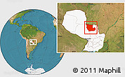 Satellite Location Map of Concepcion, highlighted country