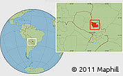 Savanna Style Location Map of Concepcion, within the entire country