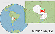 Savanna Style Location Map of Concepcion, highlighted country, within the entire country