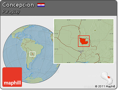 Savanna Style Location Map of Concepcion, hill shading