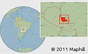 Savanna Style Location Map of Concepcion, hill shading