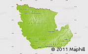 Physical Map of Concepcion, cropped outside