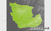 Physical Map of Concepcion, darken, desaturated