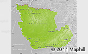 Physical Map of Concepcion, lighten, desaturated
