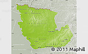 Physical Map of Concepcion, lighten, semi-desaturated