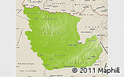 Physical Map of Concepcion, shaded relief outside