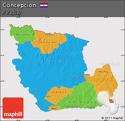 Political Map of Concepcion, cropped outside