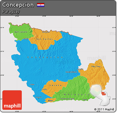 Political Map of Concepcion, cropped outside
