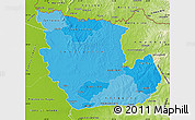 Political Shades Map of Concepcion, physical outside