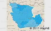 Political Shades Map of Concepcion, shaded relief outside