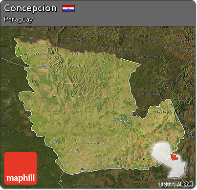 Satellite Map of Concepcion, darken